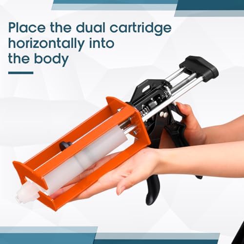 relaxweex 1 pcs epoxy gun dual component caulking, side view