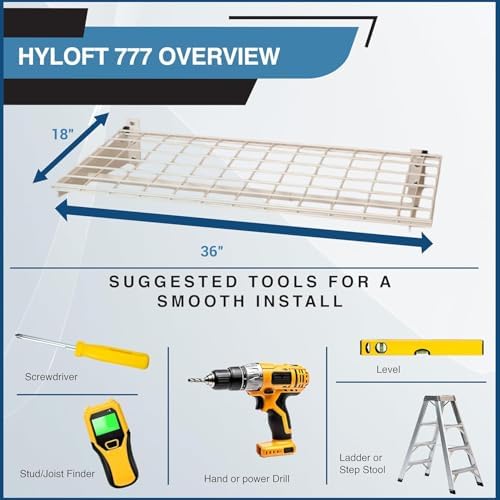 hyloft 2-pack heavy duty steel wall garage shelving, view 10
