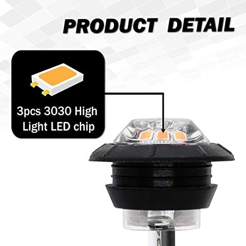 madcatz 3/4 inch round clear lens amber 3, package contents