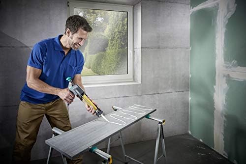 wolfcraft 4356000 1聽mg 600 pro-mechanical caulking gun showing dimensions