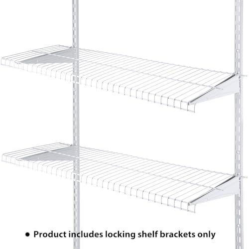 wonderjune 6 pcs adjustable locking shelf bracket 16, close-up detail