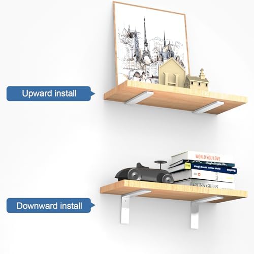 heavy duty shelf brackets, 6 pack 12 inch, close-up detail