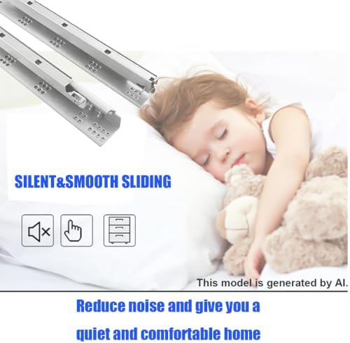 6 pairs 21 inch undermount soft close drawer, package contents