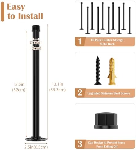 pipe shelf bracket set of 10 floating shelving shown in use