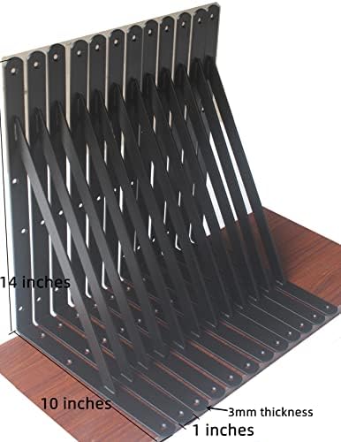 l14 x h 10" black heavy duty shelf shown in use