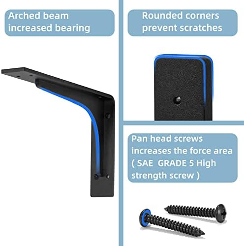 24 inch x 14.2 inch shelf brackets,l shelf, close-up detail