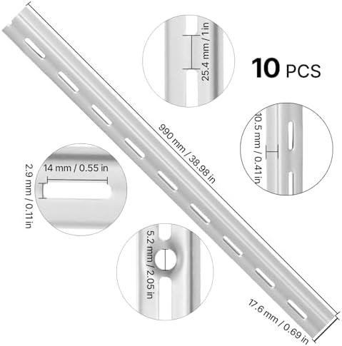 vevor shelf pilaster, 39-inch 10 pack, upright wall, view 9