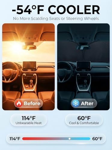 Proadsy Windshield Sun Shade Custom Fit BMW X7 2019-2026 Ice Crystal Black Front Window Sunshade UV and Heat Blocker Foldable Visor Keeps Car Cooler for Summer Parking and Daily Use