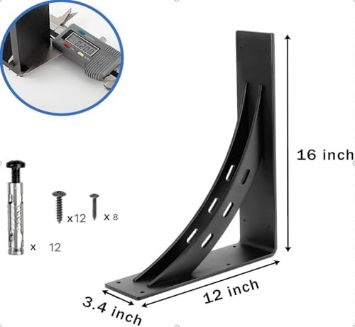 heavy duty shelf brackets (set of 2) shown in use