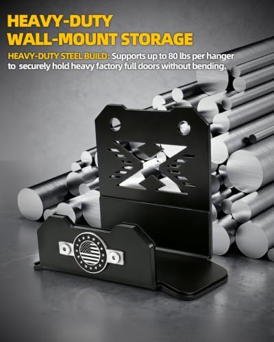 heavy duty wall mounted jeep door hangers garage, package contents