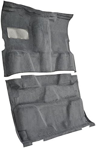 Replacement Auto Carpet Floor Liner - Molded Cutpile - fits 1981-1986 Chevrolet C30 Crew Cab 2WD 4 Speed Manual Floor Shift (Silver)