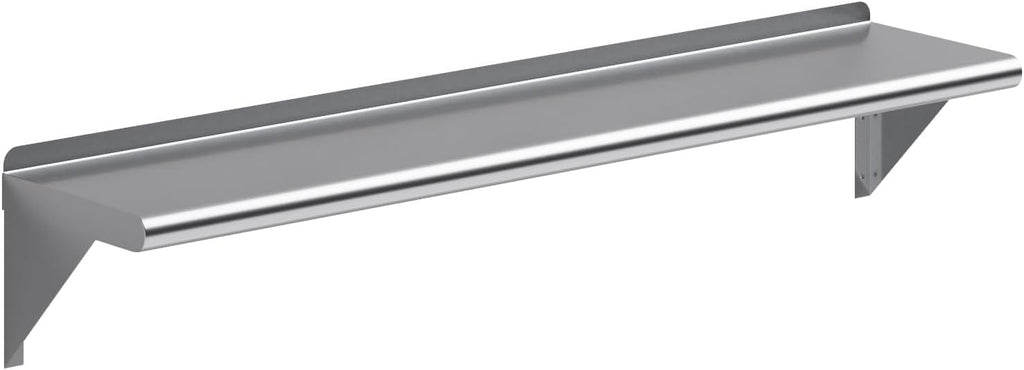 AmGood 48" Long X 10" Deep Stainless Steel Wall Shelf | NSF Certified |