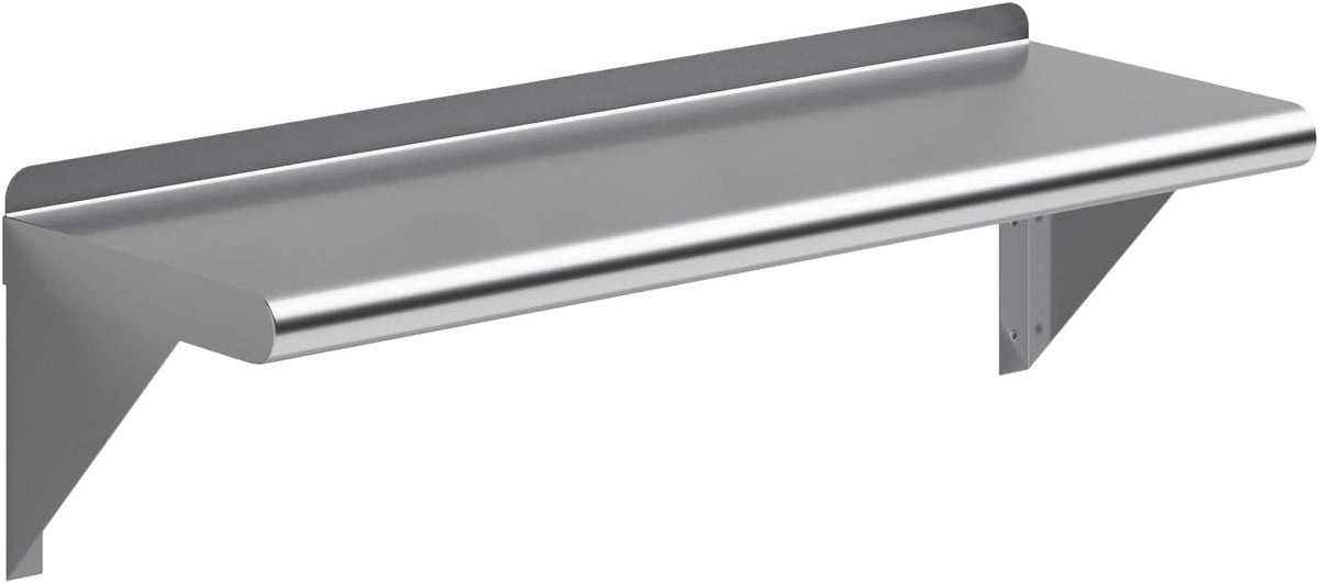 AmGood 30" Long X 10" Deep Stainless Steel Wall Shelf | NSF Certified |