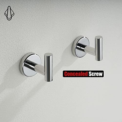jqk chrome bathroom towel hook, 304 stainless steel on a desk or shelf