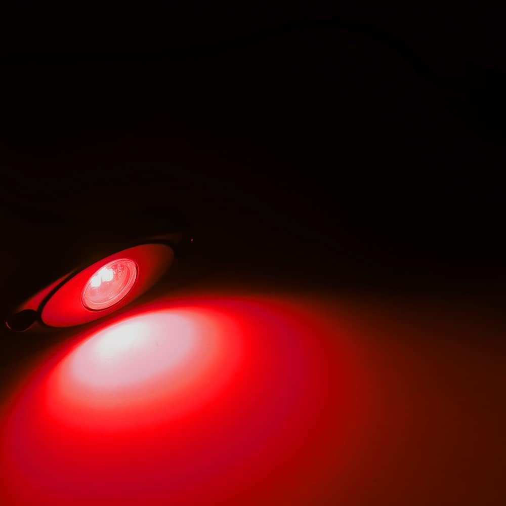 SUNPIE 12 Pods Red Rock Lights Kits for Off Road Truck Car ATV SUV Motorcycle Under Body Glow Light Lamp Trail Fender Lighting, Extension Wires Provided(Red)