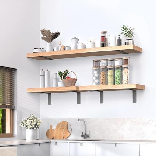 floating shelf bracket 10 inch, 8 pack heavy, front angle view