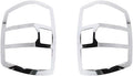 ABS Exterior Rear Taillight Lampshade Protective Decorative Cover Compatible For Chevy Silverado 2014-2018 Car Accessories(Chrome)