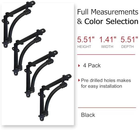 nach decorative shelf brackets, 4 pack of 5.5 shown in use