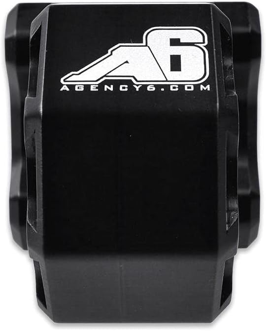 Agency 6 Recovery Shackle Block 2" (Double Hole) - Powder Coated Black - Hitch Receiver Fits 2 inch Hitch - Proudly Made in The USA with US Certified Materials