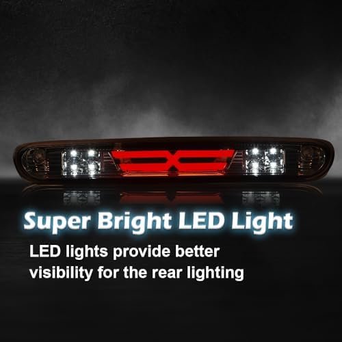 G-PLUS LED 3rd Brake Light, Fit Chevy Silverado/GMC Sierra 2007-2014 Type X | LED Third Bar Brake/Cargo Light Clear lens Chrome Housing Amber Reflector