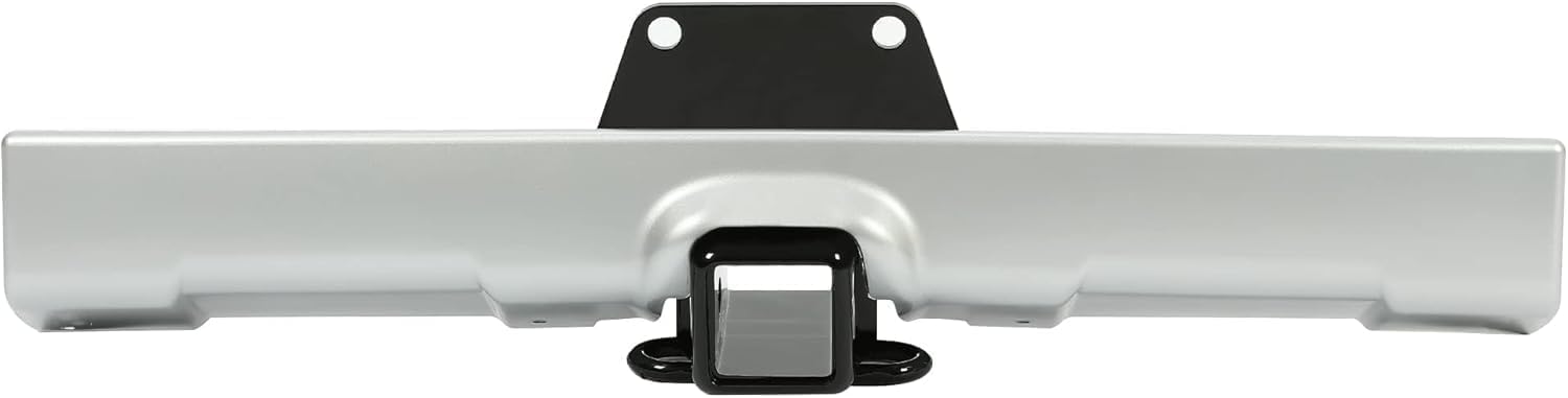 HECASA Trailer Hitch & Bumper Panel Compatible with 2007-2014 Toyota FJ Cruiser Replacement for PT228-60060 Steel & Plastic Powder Coated & Painted Black Hitch & Silvery Panel