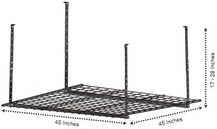 hyloft overhead steel garage storage system, ceiling rack shown in use