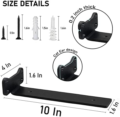 floating shelf brackets heavy duty industrial l shelf, close-up detail
