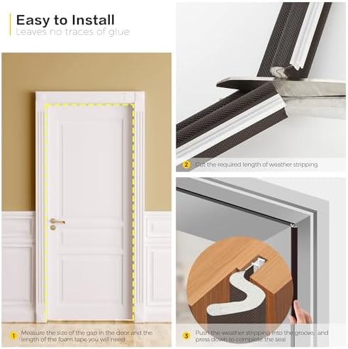 ravinte weather stripping door seal, q-shaped kerf foam showing dimensions