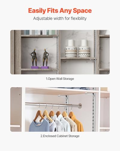 vevor shelf pilaster, 72.7-inch 20 pack, adjustable shelf, side view