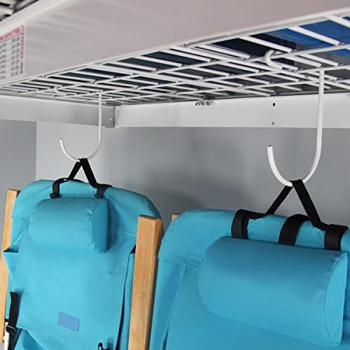 saferacks 4x4 overhead garage storage rack, white, 24"-45", package contents