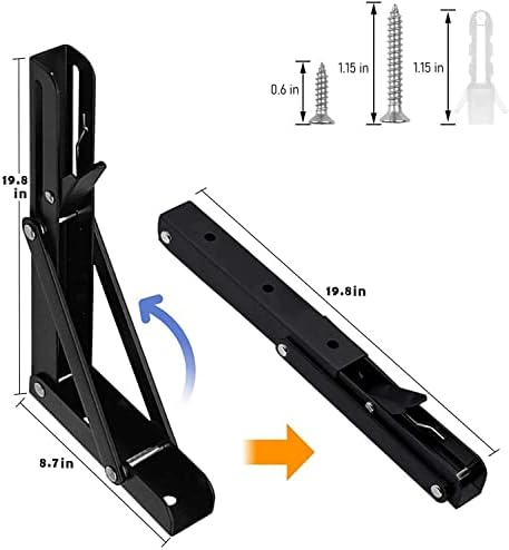 folding shelf brackets - 20 inch 4 pcs shown in use