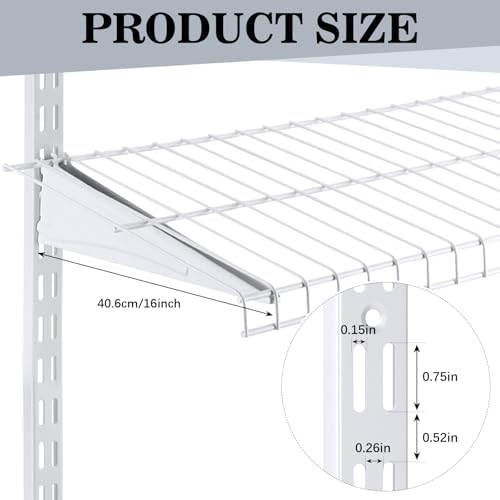 wonderjune 6 pcs adjustable locking shelf bracket 16 shown in use