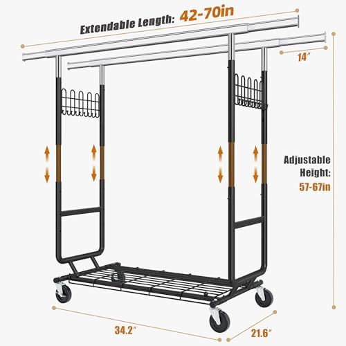 gewudraw clothes rack heavy duty load 900 lbs, close-up detail