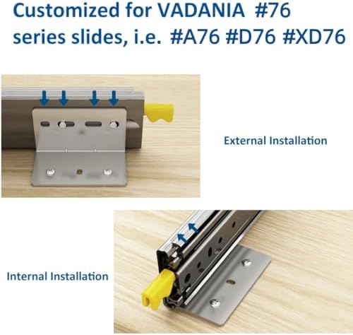 vadania 10pcs heavy duty l bracket for #76, side view