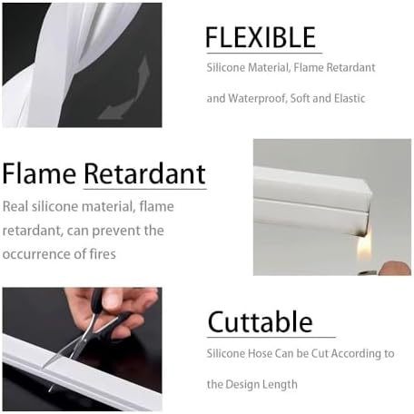 1m-5m Flexible Neon Silicone Light Tube - Waterproof Outdoor LED Strip Housing