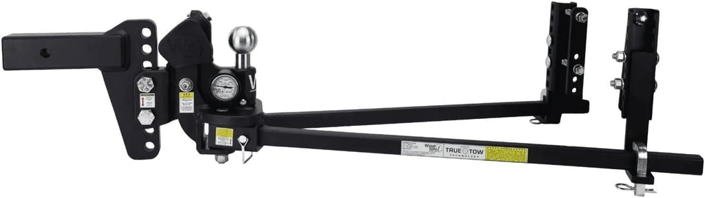Weigh Safe True Tow Middleweight - Weight Distribution Hitch - Ball Mount Hitch with Anti-Sway Technology - 10" Drop, 2.5" Shank, 8,500-lb Towing Capacity & 1-Piece Lock
