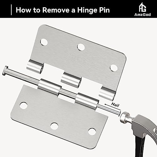 door hinges brushed nickel - 12 pack 3.5 showing dimensions