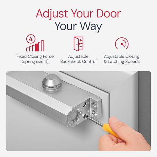 lawrence medium duty commercial automatic door closer, close-up detail