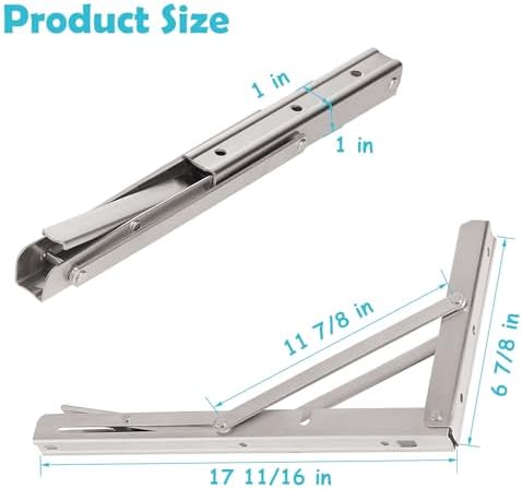 clt 18'' folding shelf brackets max. load 440 on a desk or shelf