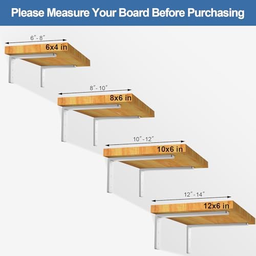 heavy duty shelf brackets, 6 pack 12 inch, front angle view