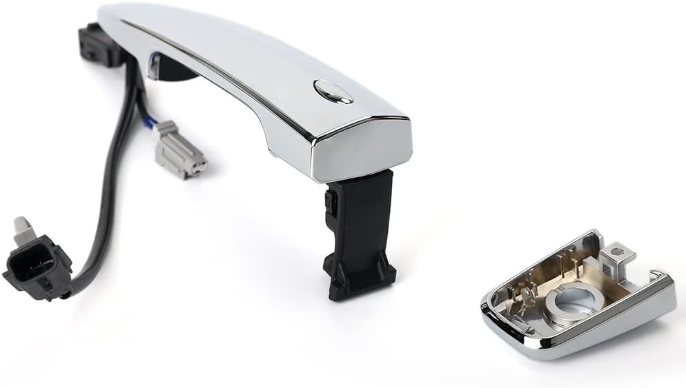 806469N00A Exterior Chrome Door Handle Front Left Driver Side, with Sensor and Smart Keyless Entry System, for 2009-2018 Nissan Sentra/Maxima/Murano/Leaf Replace# 80646-9N00A 806451AA0A
