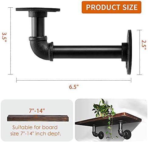 janyang industrial pipe shelf brackets for 8 10 shown in use