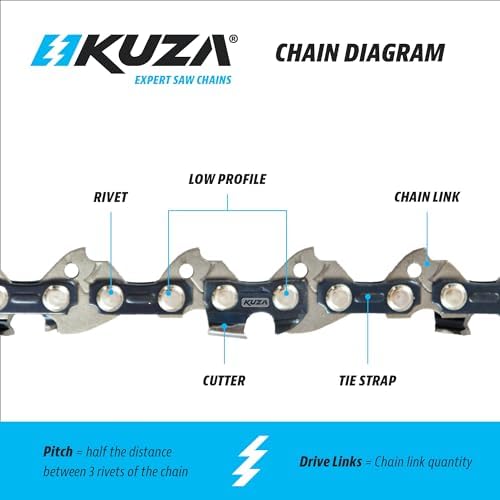 stihl 20 inch chainsaw chain 0.325" pitch, 063" on a desk or shelf