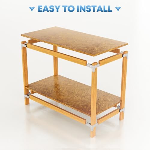 workbench and shelving hardware kit - galvanized steel, side view