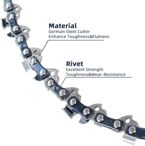 chainsaw chain 16 inch 3/8" lp pitch .043" showing dimensions