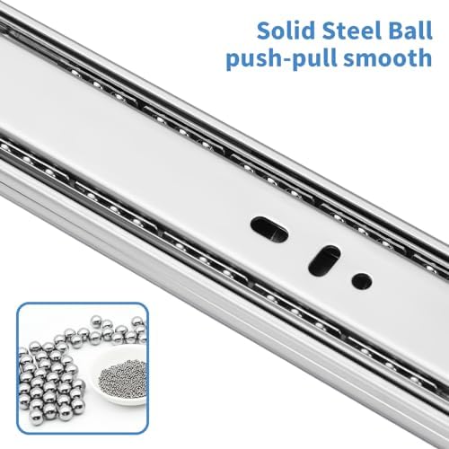 14 inch drawer slides 4 pairs (8pcs) soft, front angle view