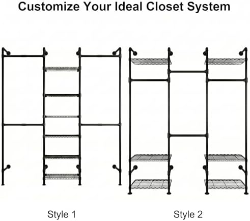 f3 wall mounted closet system, industrial pipe clothing, package contents