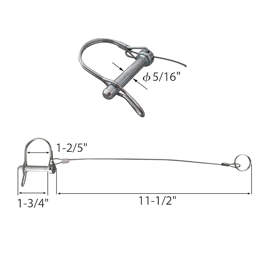 5Pcs Trailer Coupler Pin 5/16x 1-3/4（WxL） Prevents Loss Trailer Hitch Locking - Image 3