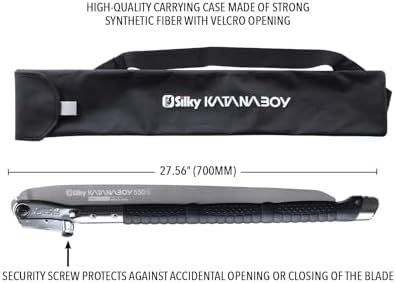 silky katanaboy professional 550mm folding saw xl teeth showing dimensions