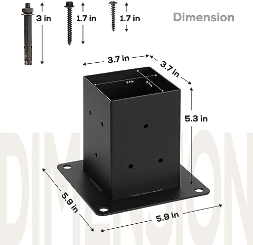 4x4 deck post base bolt down anchor for shown in use